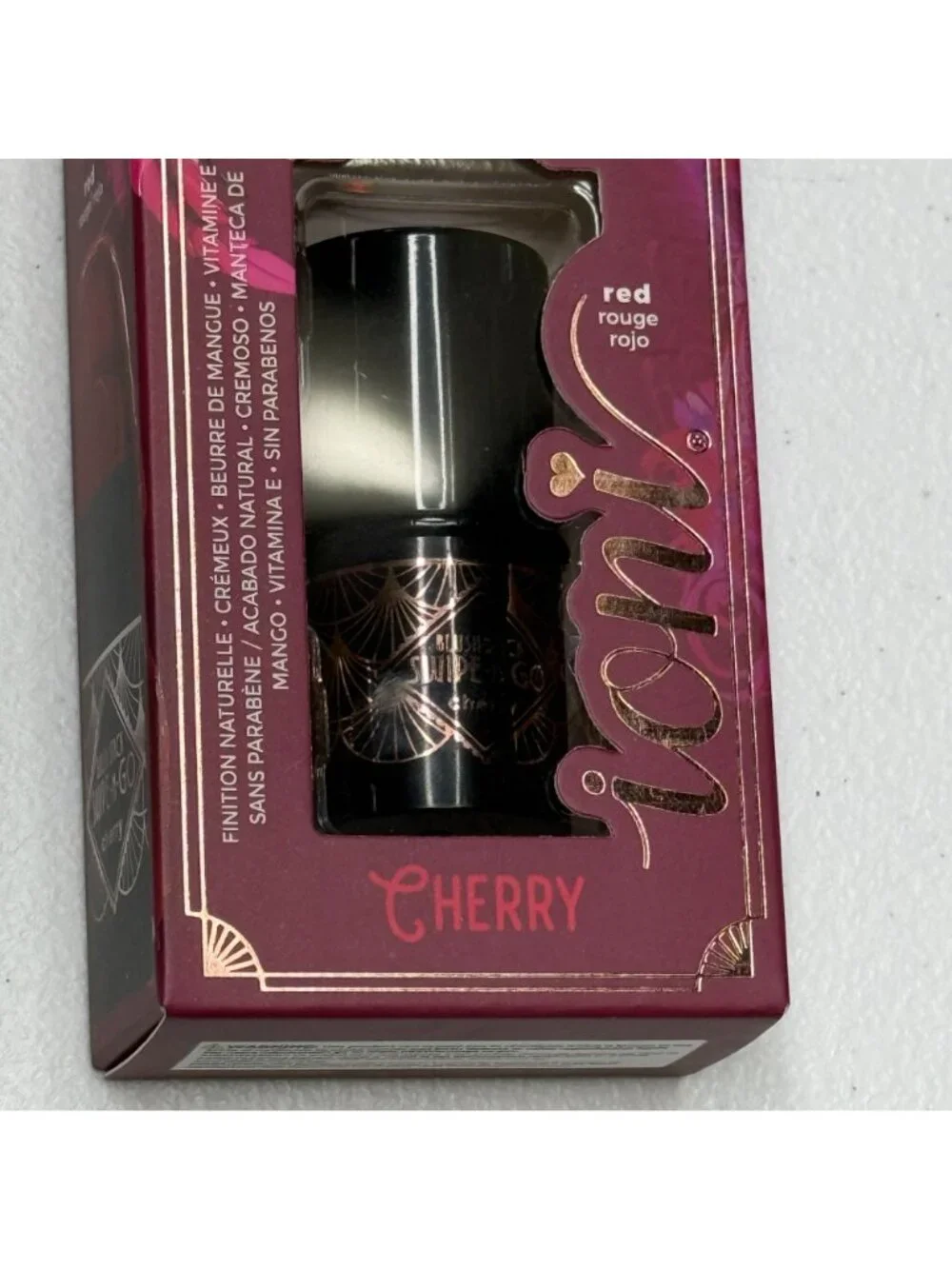 Ioni Blush Stick Swipe N Go Cherry Red Cream Natural Finish New